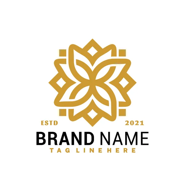Mandala Flower Ornament Logo Vector Design Creative Logos Designs Concept — Vetor de Stock