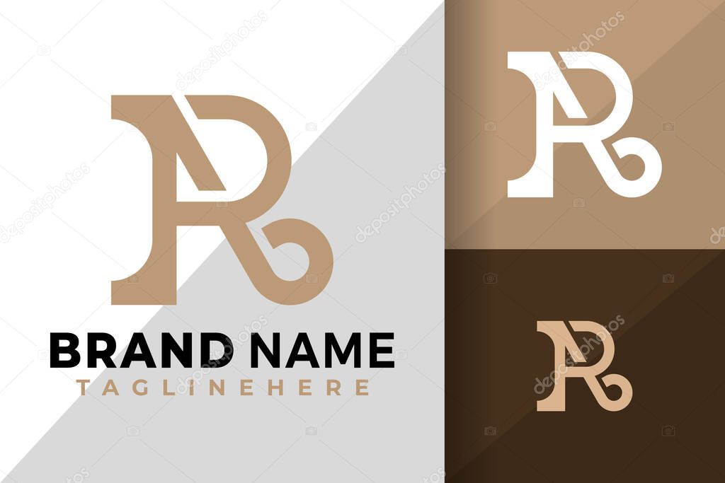 Letter Ra or Ar Monogram Logo Icon Vector Design Illustration