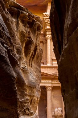 Petra 'nın Hazinesi Wadi Musa Ürdün' deki Dünyanın Mucizesi
