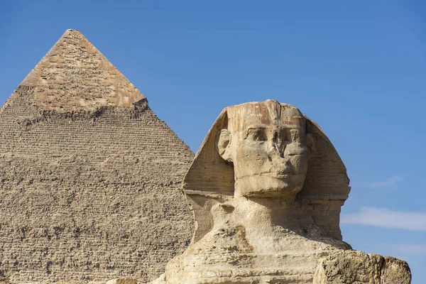 Piramides Van Egypte Gizeh Wonder Van Oude Wereld Een Van — Stockfoto