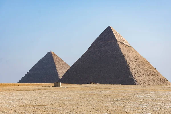 Piramides Van Egypte Gizeh Wonder Van Oude Wereld Een Van — Stockfoto