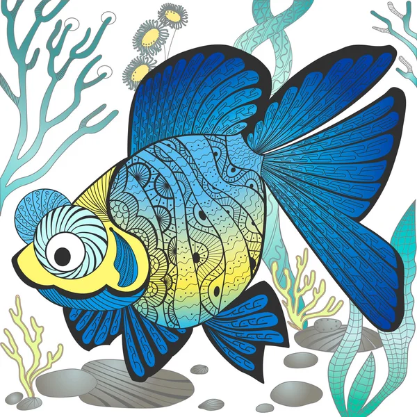 Стилизованная рыба — стоковый вектор