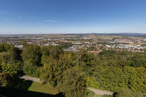 Widok Miasto Coburg Veste Coburg Bawaria — Zdjęcie stockowe