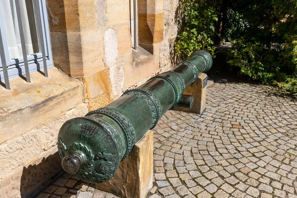 Iron Cannon Barrel Veste Coburg Bavaria — Stock Photo, Image