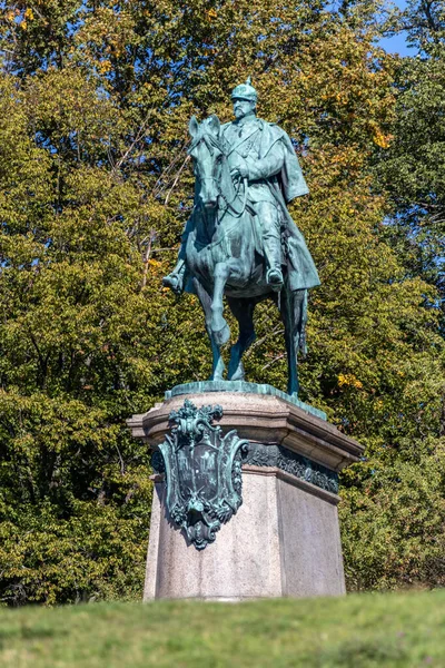 Equestrian Monument Duke Ernst Court Garden Coburg Bavaria — Stock Photo, Image