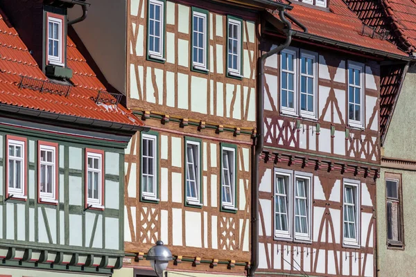 Street Facades Historical Half Timbered Houses Wasungen Thuringia — Stock Photo, Image