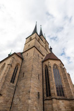 Erfurt, Thuringia 'daki Severi kilisesinin düşük açılı görüntüsü