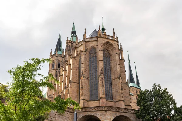 Wide Angle View Cathedral Erfurt Thuringia — Stock Photo, Image