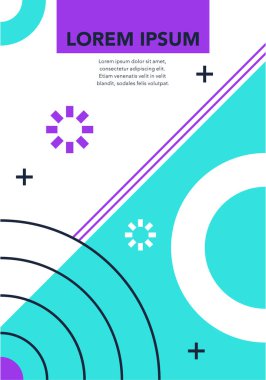 Sosyal medya sonrası için Memphis tasarım grafik arkaplanı