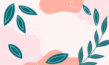 Metin için alanı olan modern botanik arka plan. Çiçek sancak şablonu.