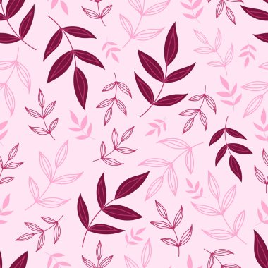 Yeşil yapraklı botanik desenli. Yapraklar ve çiçek duvar kağıtları. Çiçek arkaplanı.