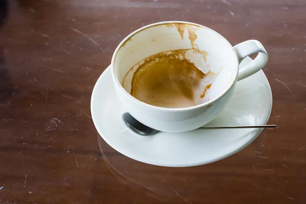 Die leere Tasse Kaffee Stockbild