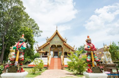 beautiful temple and ancient pagoda at Wat Phra Yuen