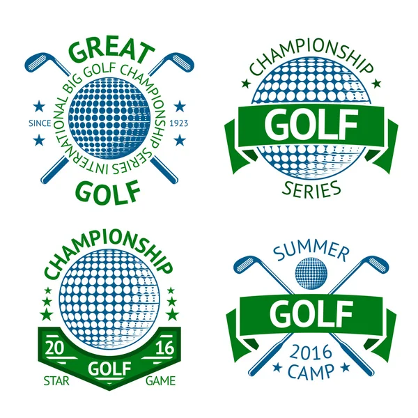 Wektor zestaw Golf odznaki, logo szablony, itp. Z klubu i piłka. — Wektor stockowy