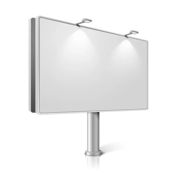 Vector stad bord met lampen, geïsoleerd op witte achtergrond. — Stockvector