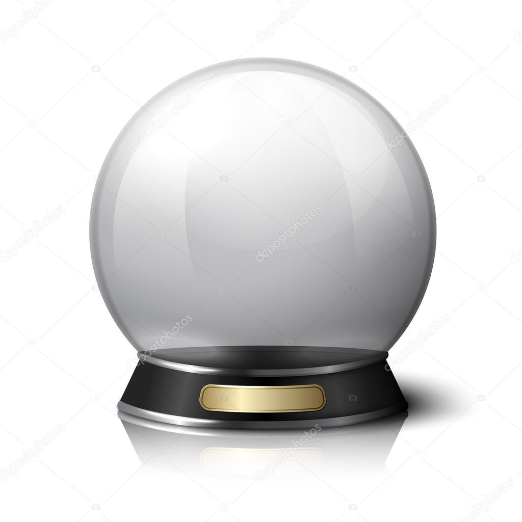 Vector crystal ball for fortune tellers.