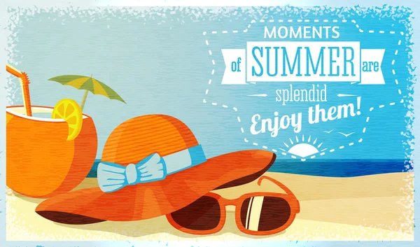 Summer enjoy banner — Stock Vector