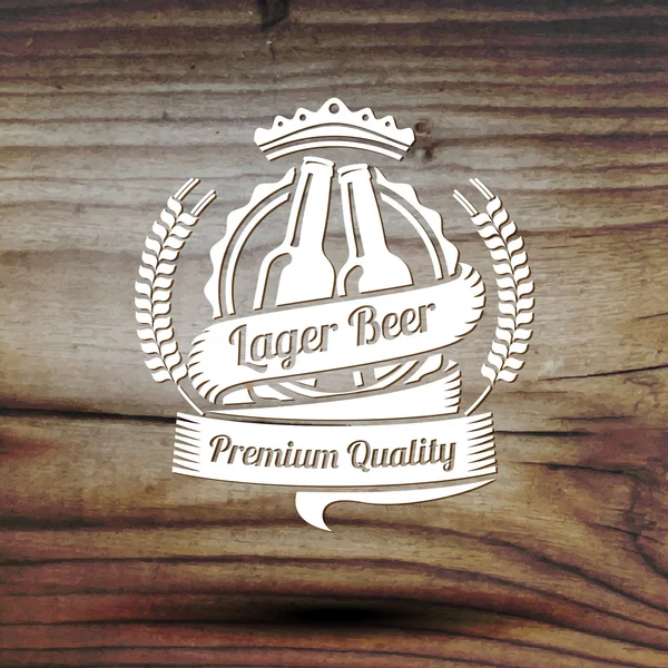 Ancienne étiquette de style pour votre entreprise de bière — Image vectorielle