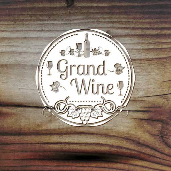 Old styled wine label — Stock Vector