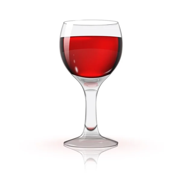 Verre à vin avec vin rouge — Image vectorielle