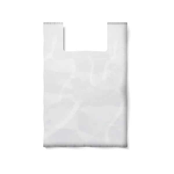 Bolsa de plástico en blanco — Vector de stock