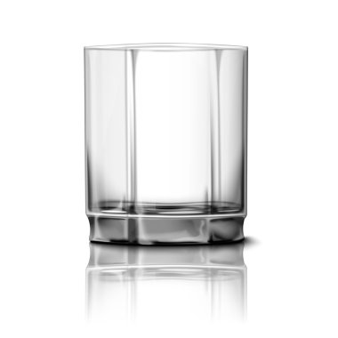 Realistic glass  with reflection.