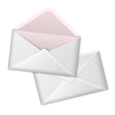 realistic envelopes opened and close.
