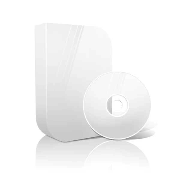 Bianco realistico isolato DVD, CD, Blu-Ray — Vettoriale Stock