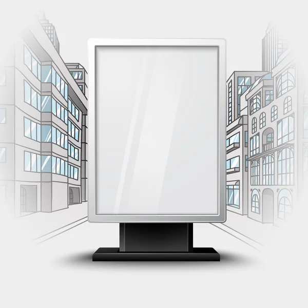 Blank white vertical billboard — Stock Vector