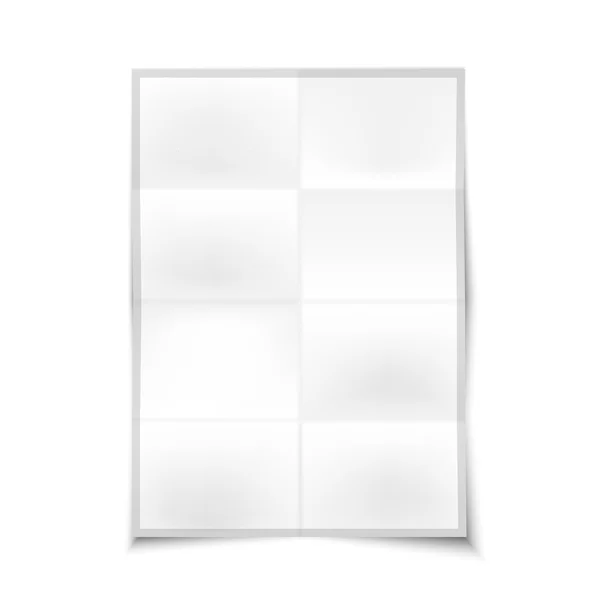 Blank realistic folded poster ackground. Vector — Stock Vector