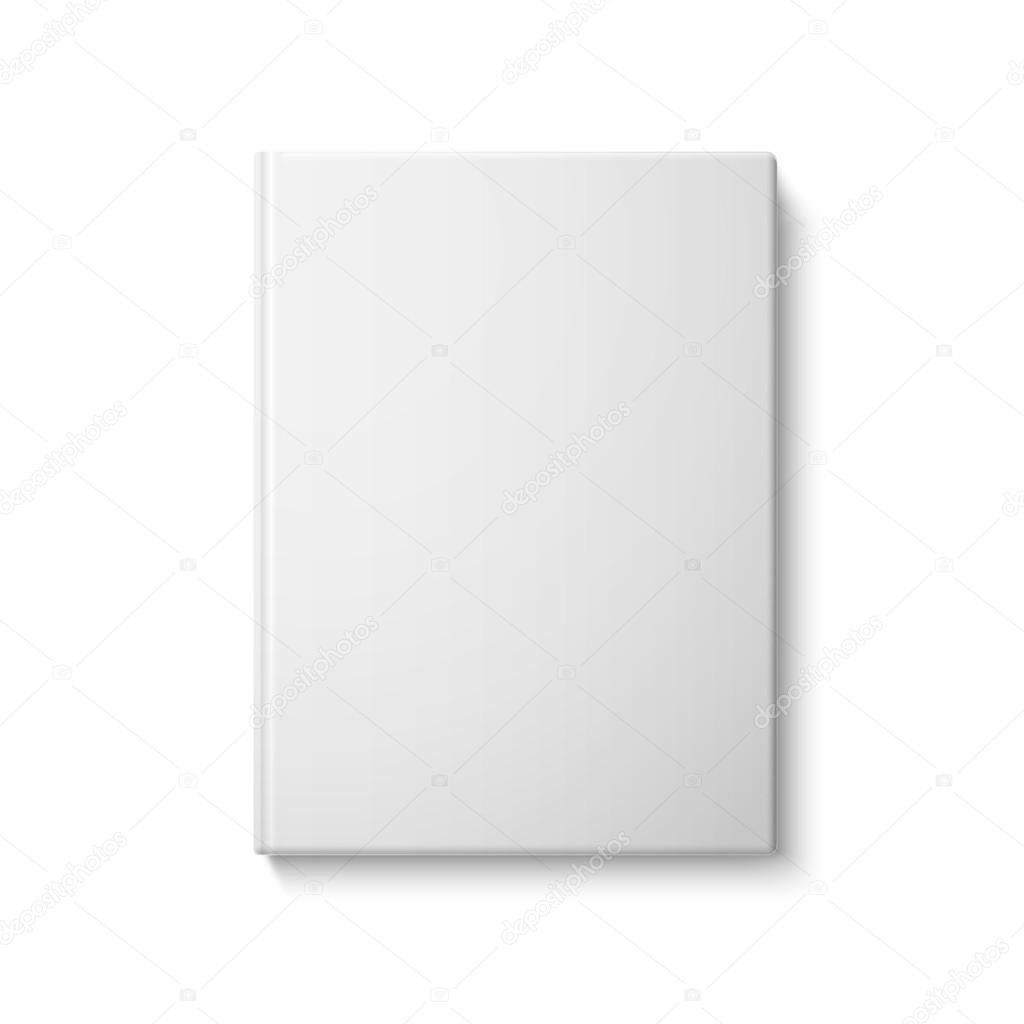 Realistic front blank hardcover book.