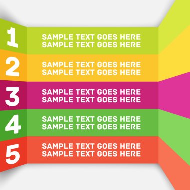 renkli düz tasarlanmış seçenek şablonu.