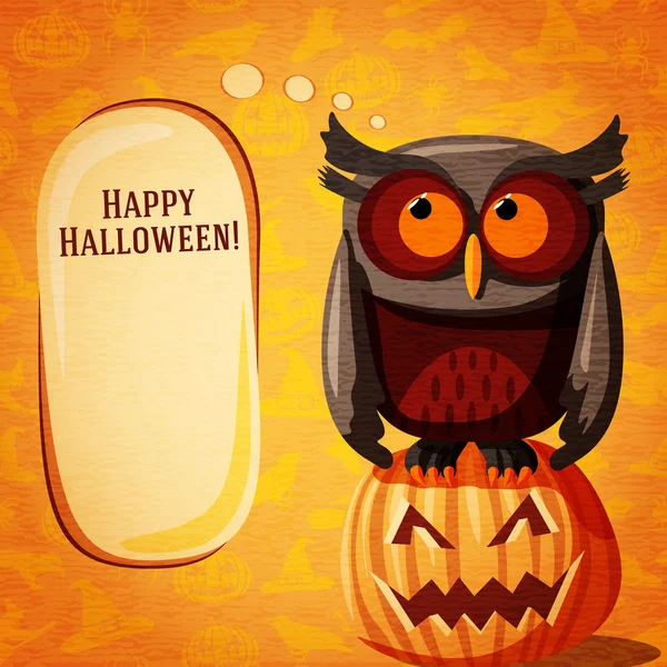 Bannière mignonne Halloween — Image vectorielle