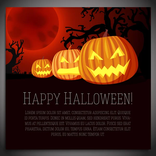 Grande banner halloween — Vetor de Stock