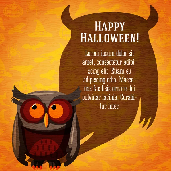 Joyeux Halloween bannière mignonne — Image vectorielle