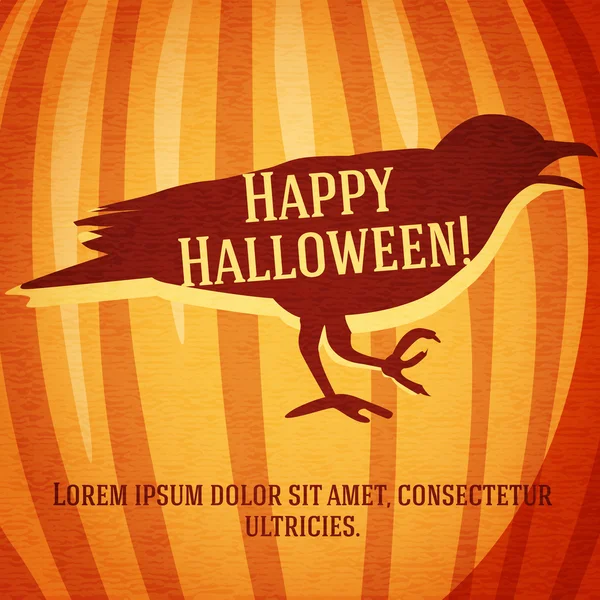 Feliz cartão de felicitações de Halloween — Vetor de Stock