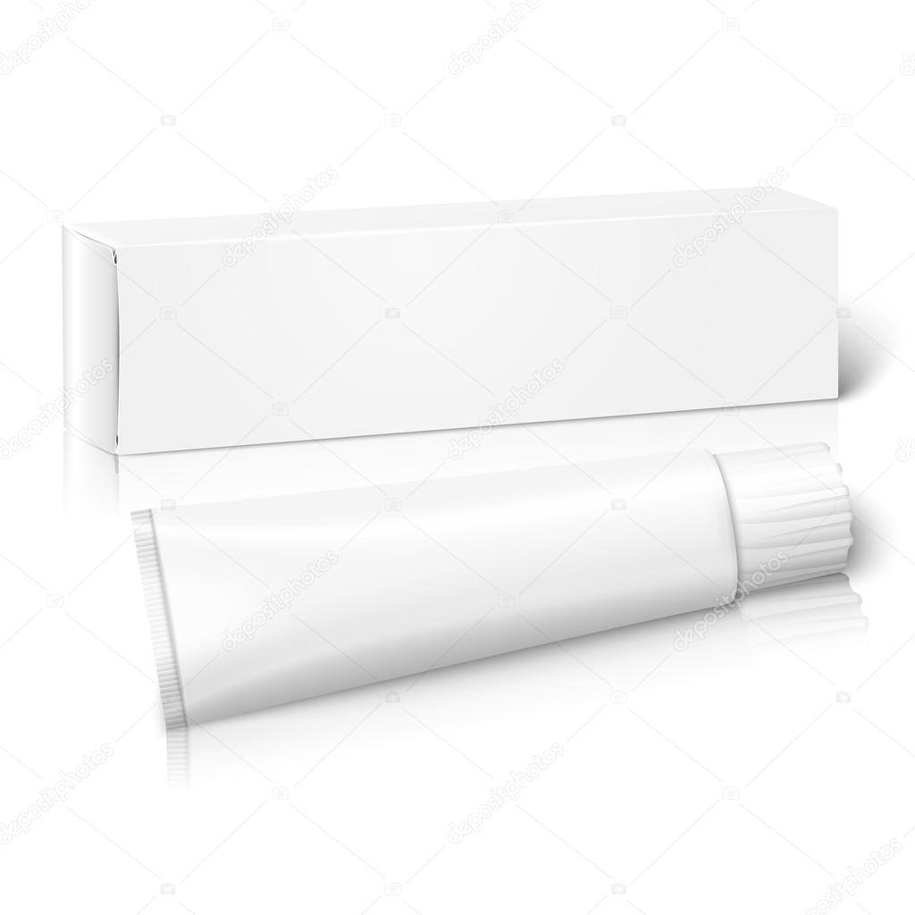 blank paper package box with tube