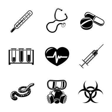 Medicine and health care colorful freehand icons