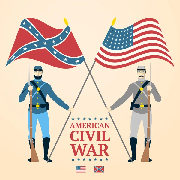 American Civil War illusztráció — Stock Vector