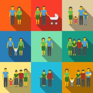 Multigenerational family icons