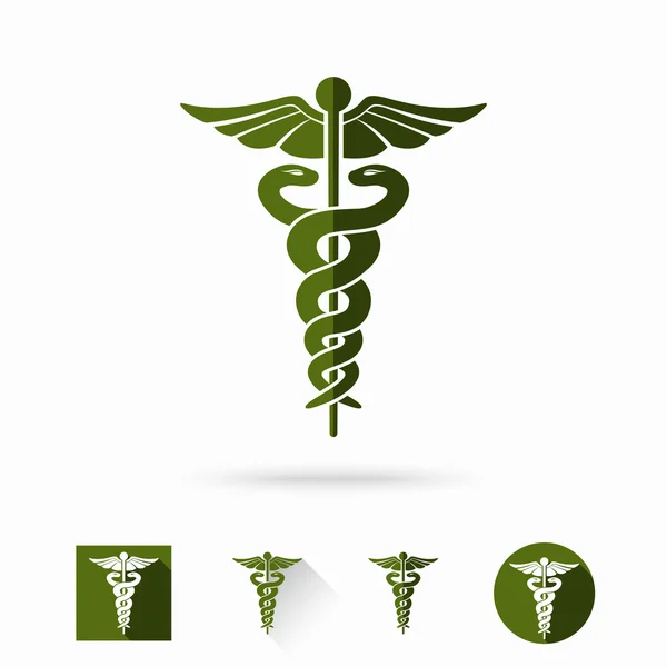 Signo médico en diferentes estilos planos — Vector de stock