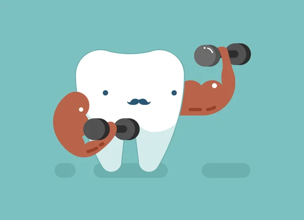 Diş sağlıklı, diş kavramı — Stok Vektör