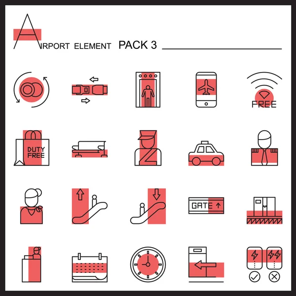 Conjunto de ícones de linha de elemento de viagem 6.Camping thin icons.Color pack . —  Vetores de Stock