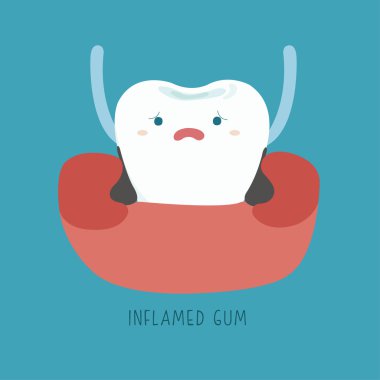 Diş Illustrator iltihaplı diş eti
