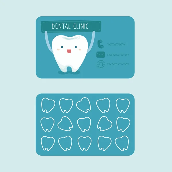 Visitenkarte der Zahnklinik — Stockvektor