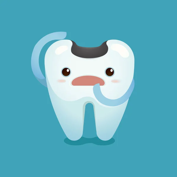Çürük diş mutsuz — Stok Vektör