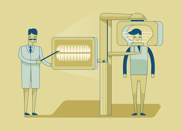 Diş hekimi hastanın diş röntgen Başlarken