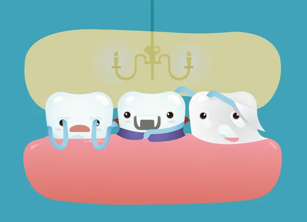 Trick ou traiter surprise du concept dentaire — Image vectorielle