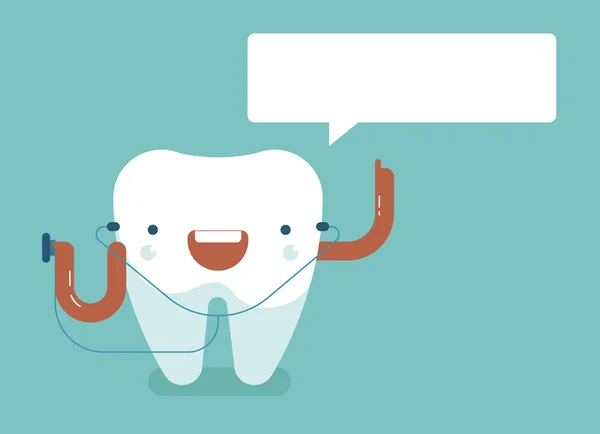 Dente dicendo di concetto dentale — Vettoriale Stock