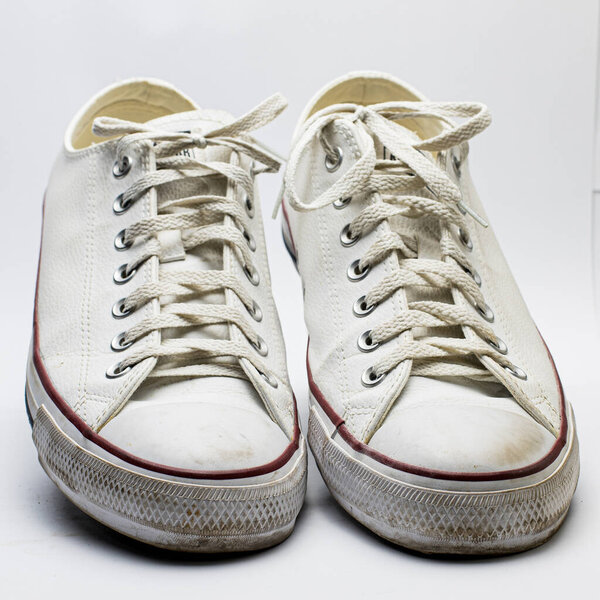 old and worn-out sneakers